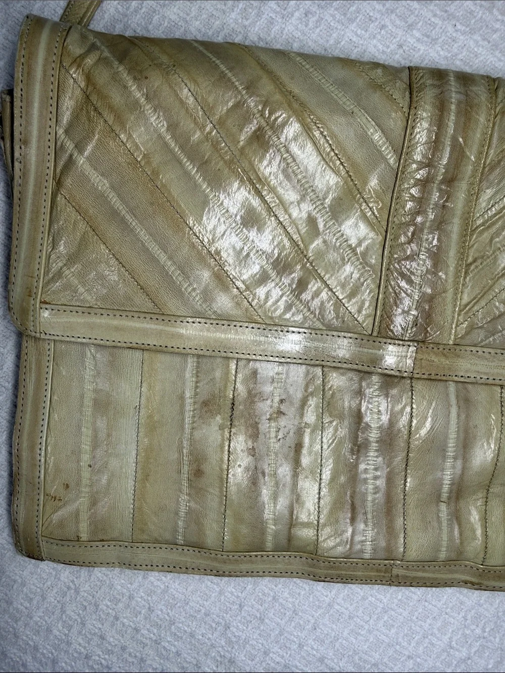Vintage 80’s Eel skin crossbody bag or clutch